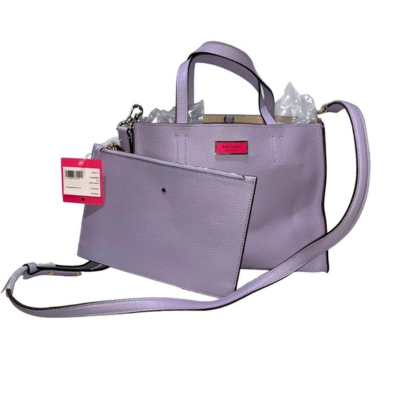 kate spade Handbags - KATE SPADE - Sam Medium Satchel w/bonus matching pouch. Frozen Lilac color NWT